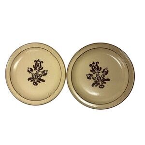 Vintage Pfaltzgraff Village Pattern Dinner Plate 10” Set Of 2